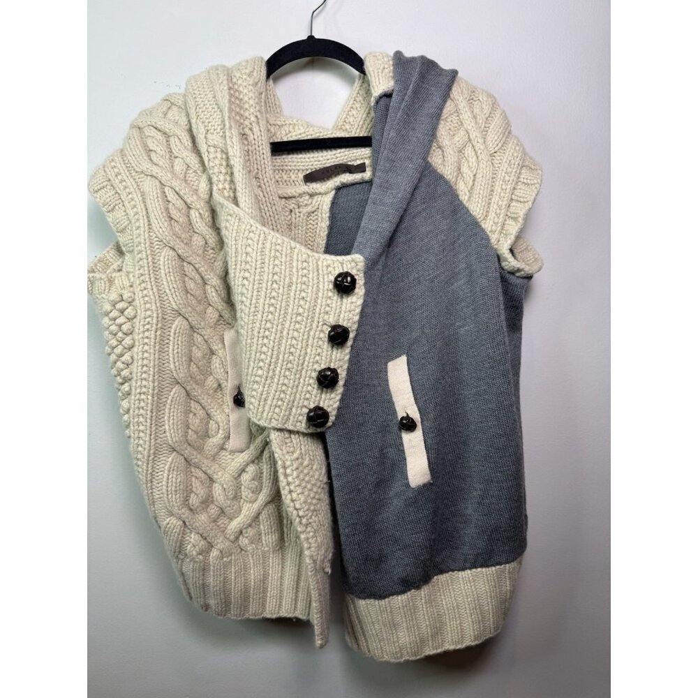 NICHOLAS K New York SWEATER COAT Thick-Ply Heavy SHEEPMERE Wool M/L $695